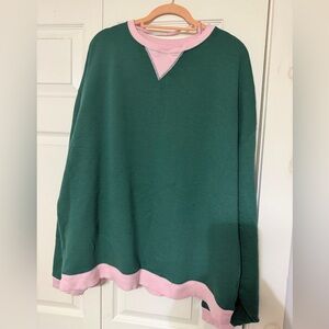 Green and Pink Sweatshirt